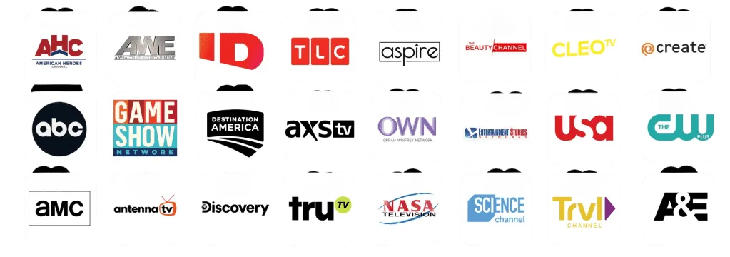 Entertainment channels lineup